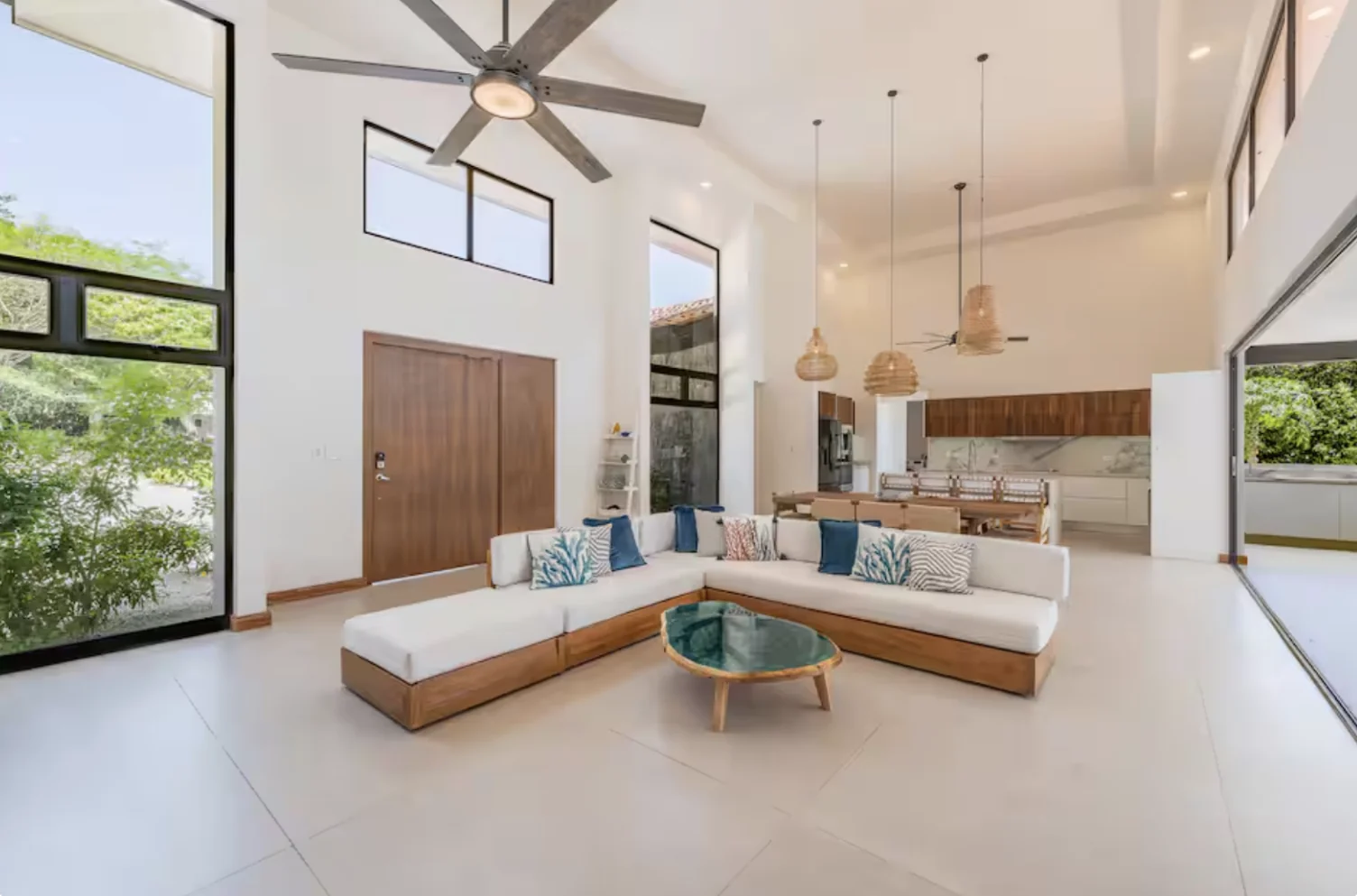 Bright, airy lounge of the same villa